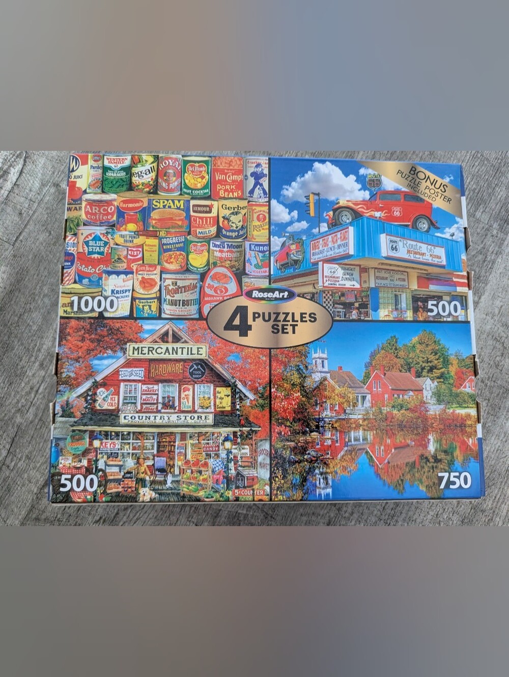 Rose Art 4-Puzzle Americana Autumn Theme